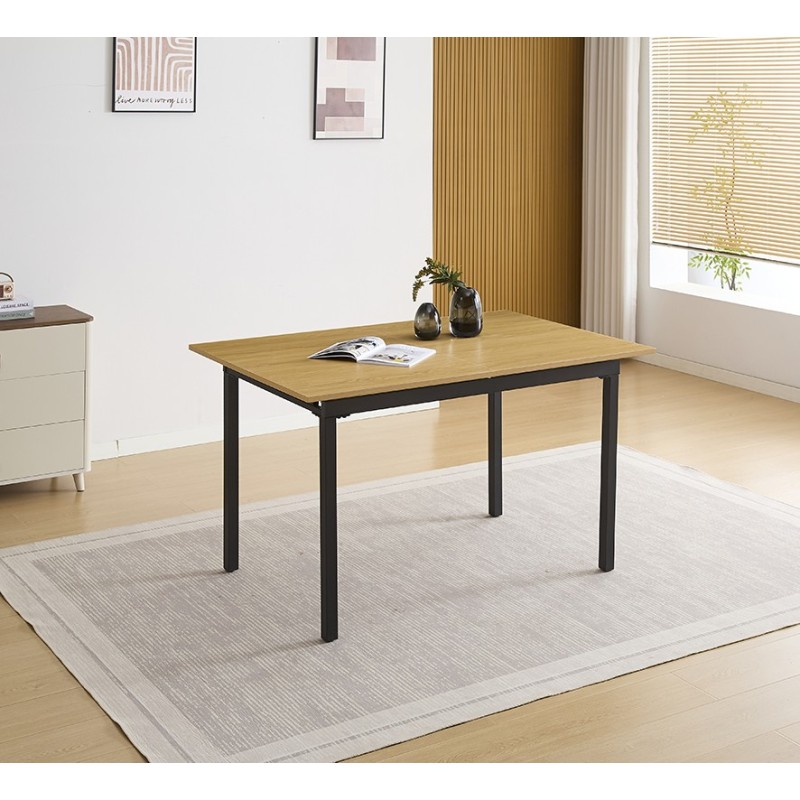 MESA RECTANGULAR EXT.TAPA MDF MOD.CAMDEN NEGRO
