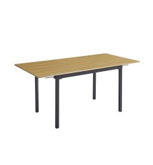 MESA RECTANGULAR EXT.TAPA MDF MOD.CAMDEN NEGRO