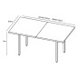MESA RECTANGULAR EXT.TAPA MDF MOD.CAMDEN NEGRO