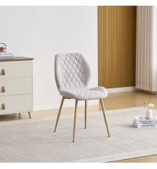 SILLA MOD. SELMA TAP. BEIG Y GRIS