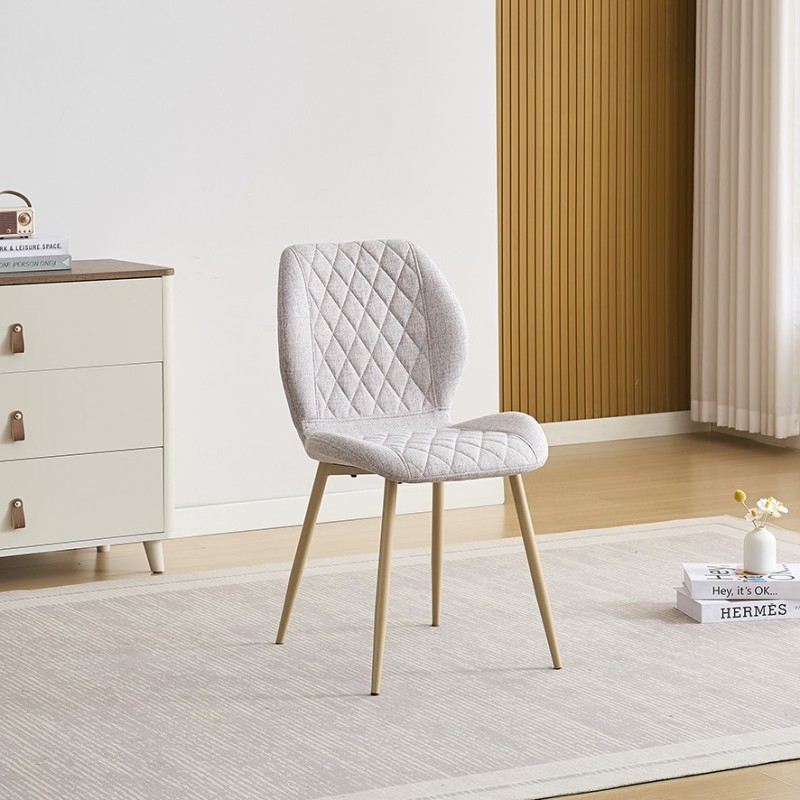 Silla mod. Selma tap. beig y gris