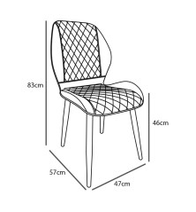 SILLA MOD. SELMA  TAP. BEIG Y GRIS