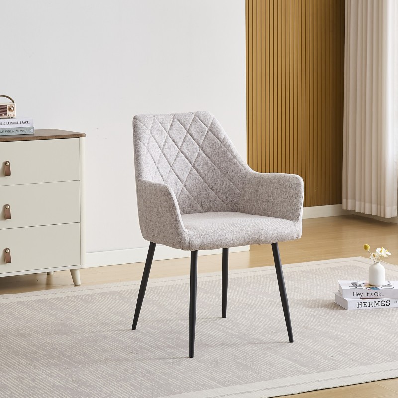SILLON  MOD.DEVON TAP.  BEIG Y GRIS