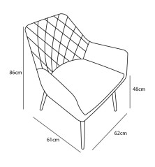 SILLON  MOD.DEVON TAP.  BEIG Y GRIS