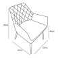 Sillon mod. Devon tap. beig y gris