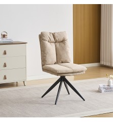 SILLA  MOD.SHELTON TAP.  BEIG Y GRIS
