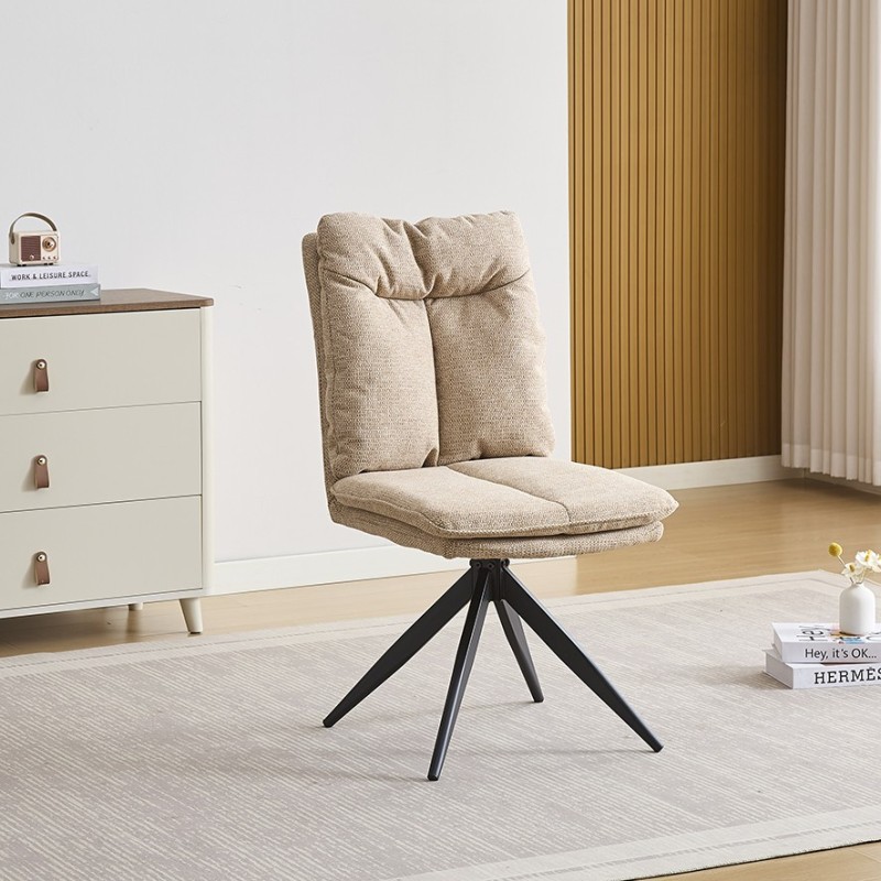 SILLA  MOD.SHELTON TAP.  BEIG Y GRIS