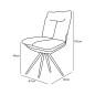 Silla mod. Shelton tap. beig y gris