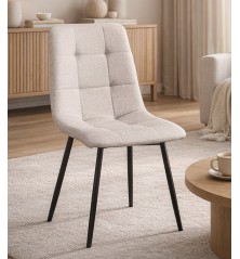 SILLA MOD.FENDER TAP. GRIS Y BEIGE