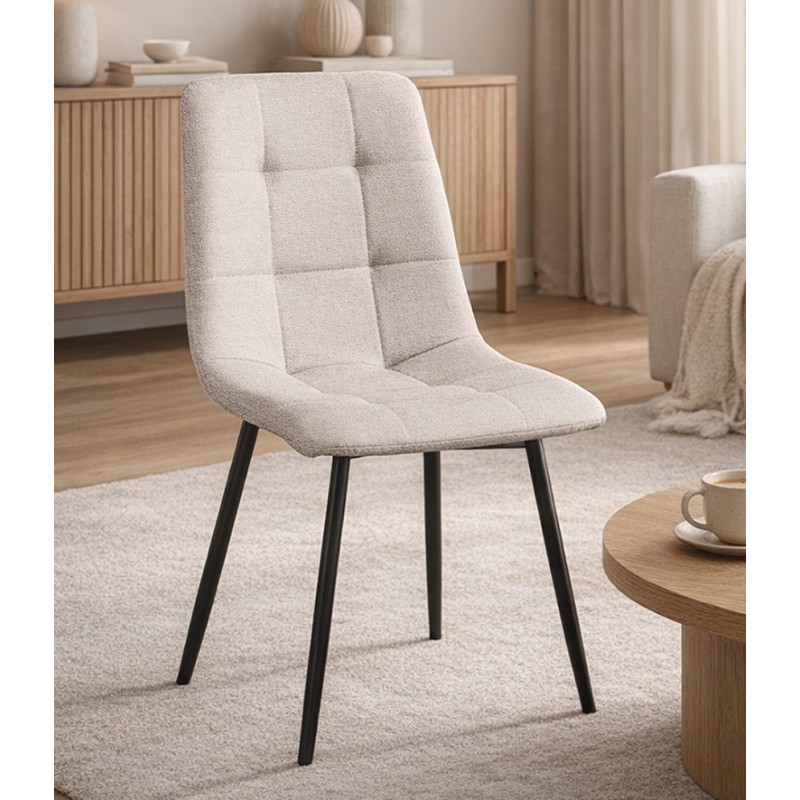 SILLA MOD.FENDER TAP.  GRIS Y BEIGE