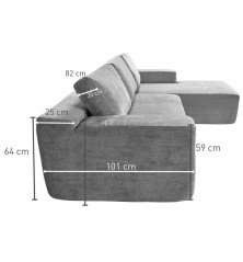 SHAISELONGUE DCHA. (ENVASADO AL VACIO) MOD. DULCE BEIG  Y GRIS
