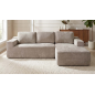 Shaiselongue dcha. (envasado al vacio) mod. Dulce beig y gris