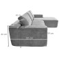 Shaiselongue izda. (envasado al vacio) mod. Dulce beig y gris