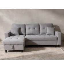 SHAISELONGUE C/ARCÓN IZDA. MOD.NORMAN TAP.MALMO 90 GRIS