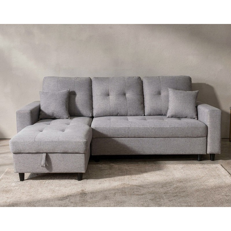Shaiselongue c/arcón izda. mod. Norman tap.malmo 90 gris