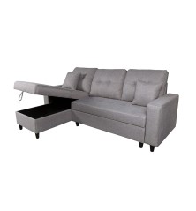 SHAISELONGUE C/ARCÓN IZDA. MOD.NORMAN TAP.MALMO 90 GRIS