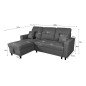 Shaiselongue c/arcón dcha. mod. Norman tap.malmo 90 gris Shaiselongue c/arcón dcha. mod. Norman tap.malmo 90 gris
