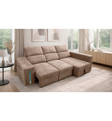 SHAISELONGUE CAMA XL DCHA. MOD.MENUA BEIG Y GRIS