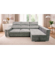 Shaiselongue cama xl dcha. mod. Menua beig y gris