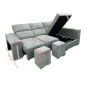 Shaiselongue cama xl dcha. mod. Menua beig y gris