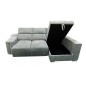 Shaiselongue cama xl dcha. mod. Menua beig y gris