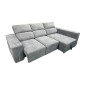 Shaiselongue cama xl dcha. mod. Menua beig y gris