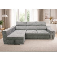 Shaiselongue cama xl izda . mod. Menua beig y gris