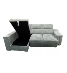 SHAISELONGUE CAMA XL IZDA . MOD.MENUA BEIG Y GRIS