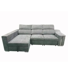 SHAISELONGUE CAMA XL IZDA . MOD.MENUA BEIG Y GRIS