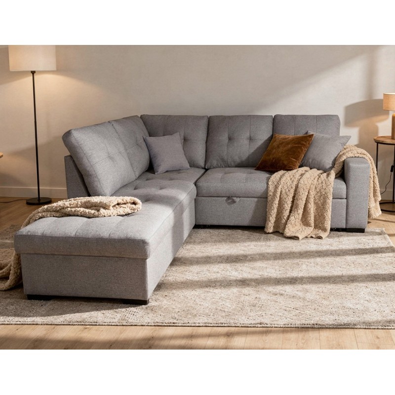 Shaiselongue cama izda. mod. Isis tap.malmo 90 gris
