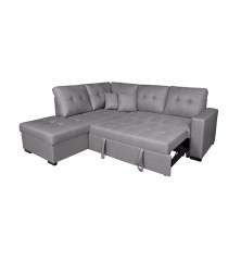SHAISELONGUE CAMA IZDA. MOD.ISIS TAP.MALMO 90 GRIS