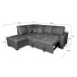 Shaiselongue cama izda. mod. Isis tap.malmo 90 gris