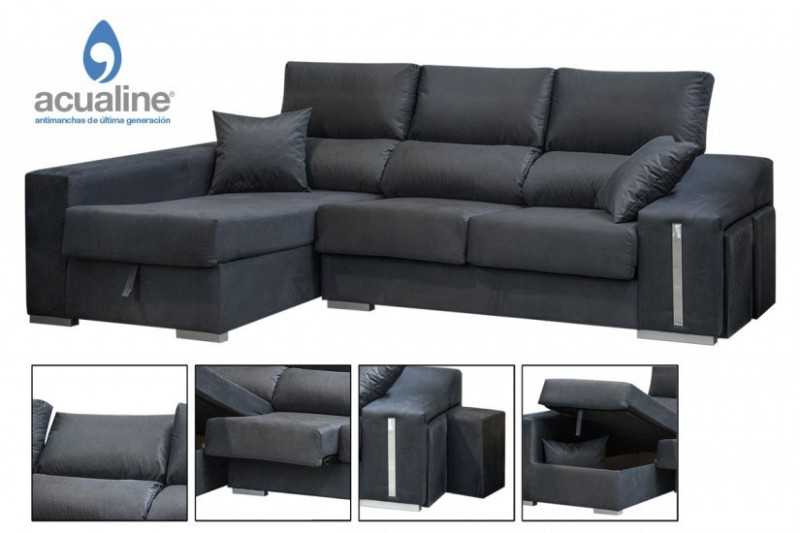 Chaiselongue oscar izquierdas color gris oscuro