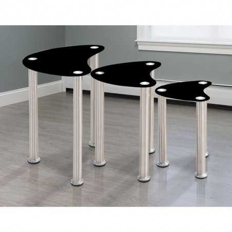 Conjunto de mesa de cristal modelo ryton