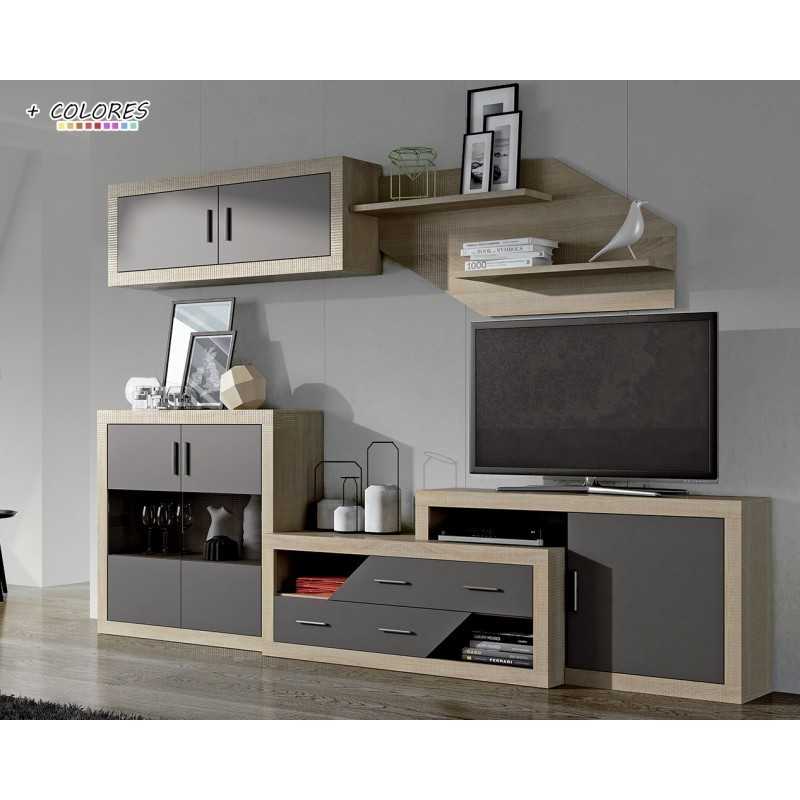 Mueble Bajo TV Con 2 Cajones Chaflán 130cm - Lara