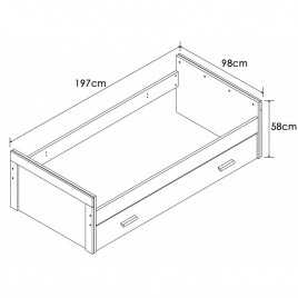 CAMA NIDO MODELO LARA dormitorios juveniles 111,00 € 91,74 €