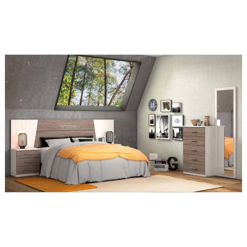 Dormitorio modelo monika 02 pino andersen gris