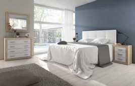 Dormitorio modelo lara 59 cabezal deva cambria blanco