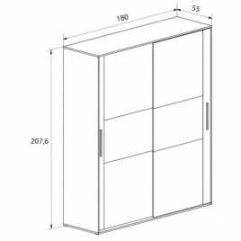 MerkaHome - Armario Blanco Puertas correderas 170 cm Trives : :  Hogar y cocina