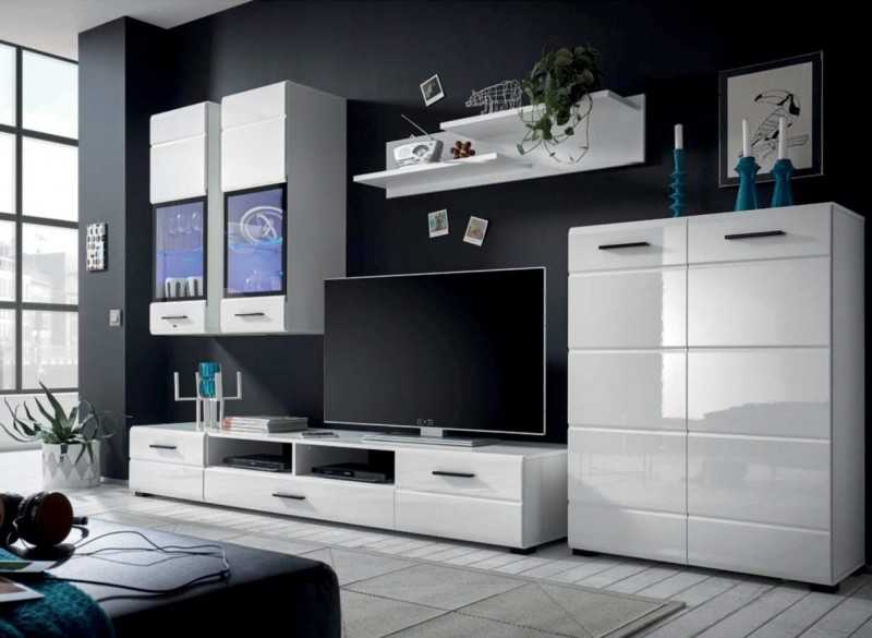 Mueble salón Led blanco