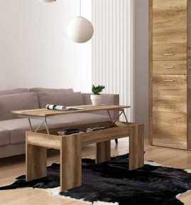 MESA DE CENTRO ELEVABLE MODELO LARA COLOR CAÑON