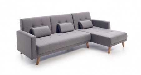 Chaiselongue cama clic clac tela gris modelo abartys