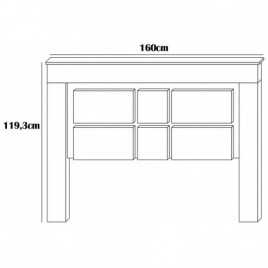 CABECERO Y DOS MESITAS LARA CON PATAS CAMBRIA GRAFITO Dormitorios de matrimonio 195,00 € 161,16 €