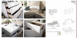 Dormitorio gia con comoda doble en blanco natural