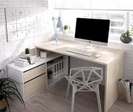 Mesas escritorio modelo rox  en color  natural