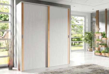 Armario merlin 2 puertas correderas pino andersen-roble