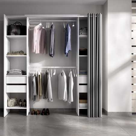 VESTIDOR CON CORTINA MODELO SUIT CUATRO CAJONES DE 180