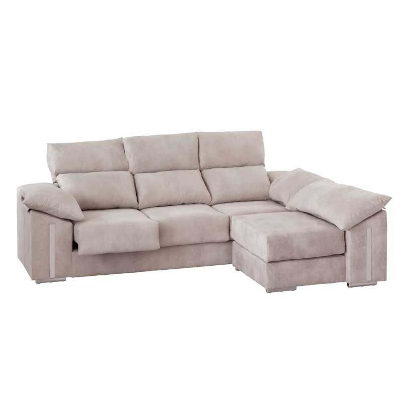 CHAISELONGUE CON POUF TAPIZADA EN TELA MARISA CHAISELONGUE CON POUF TAPIZADA EN TELA MARISA