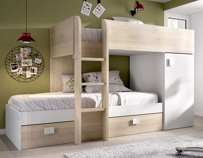 Pack Dormitorio Juvenil Completo - Color Roble Canadian Y Blanco con  Ofertas en Carrefour