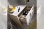 Mesita de 1 cajon modelo dina en natural blanco Mesita de 1 cajon modelo dina en natural blanco